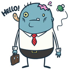 [LINEスタンプ] Mr. Zombie at work