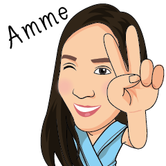 [LINEスタンプ] Stick it with Amme