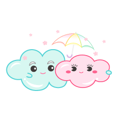 [LINEスタンプ] Two clouds