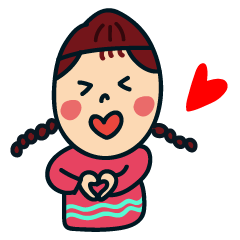 [LINEスタンプ] Braids girl