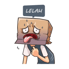 [LINEスタンプ] Introvert Human Cardboard