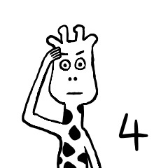 [LINEスタンプ] white giraffe 4