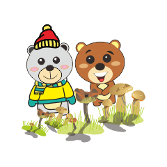 [LINEスタンプ] Gray bears wonderful daily life