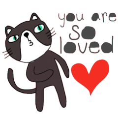 [LINEスタンプ] Meawmeaw in February (Eng) ,Bob