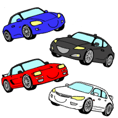 [LINEスタンプ] Life with cars (white)
