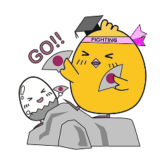 [LINEスタンプ] Chicken PhD and Egg boy