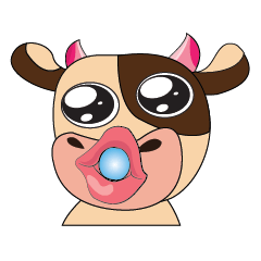 [LINEスタンプ] Lovely Dairy Cow Multiple Personality