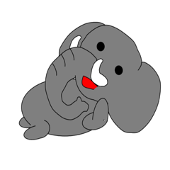 [LINEスタンプ] 愉快なゾウさんと遊ぼう