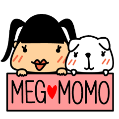 [LINEスタンプ] メグとモモ