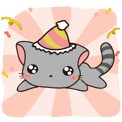 [LINEスタンプ] かわいい灰色の子猫-niki