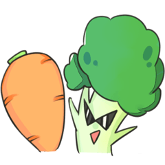 [LINEスタンプ] Mr.cauliflower＆carrot chan
