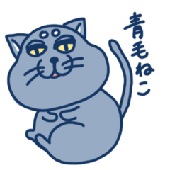 [LINEスタンプ] 青毛ねこ