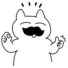 [LINEスタンプ] ヒゲ猫ボン