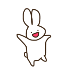 [LINEスタンプ] cute rabbit 0701