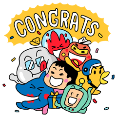 [LINEスタンプ] J-Dy and the gang