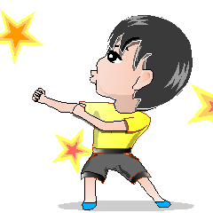 [LINEスタンプ] Young Boy the ENG ANI V-1