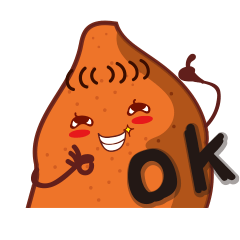 [LINEスタンプ] Strength sweet potato girl