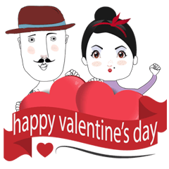 [LINEスタンプ] i am in love with you "valentine's day"