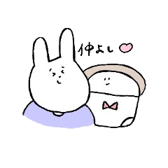 [LINEスタンプ] しゃくれうさぎくんとしょくぱんつ