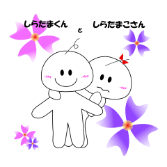 [LINEスタンプ] しらたまくんとしらたまこさん