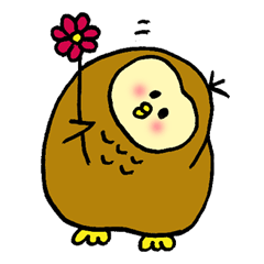 [LINEスタンプ] もちふくろう