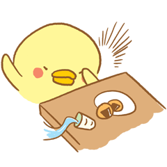 [LINEスタンプ] Cute chickens is mad！
