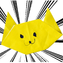 [LINEスタンプ] 幼稚園児の猫の折り紙スタンプ