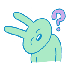 [LINEスタンプ] みどりいろのうさぎ
