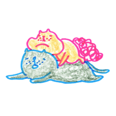 [LINEスタンプ] Squirrel and Cat