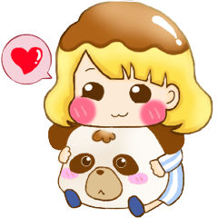 [LINEスタンプ] Pudding girl everyday