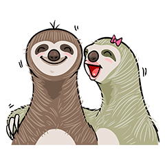[LINEスタンプ] sloth numsaw
