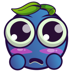 [LINEスタンプ] 面白いブルーベリー