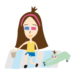 [LINEスタンプ] VV and her sloth friend