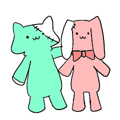 [LINEスタンプ] ねことうさぎのほのぼのとした日常