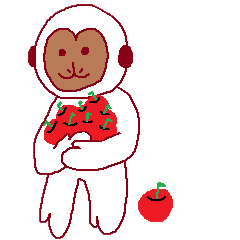 [LINEスタンプ] しろいおさる