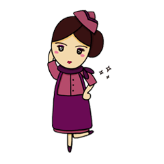 [LINEスタンプ] Air Guanguan (cheeky cabin crew)