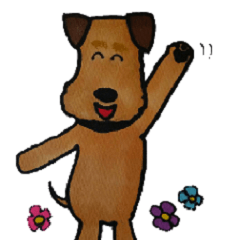 [LINEスタンプ] エアデールテリアのピッピ