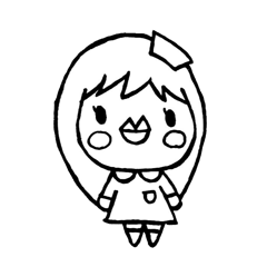 [LINEスタンプ] おたけのしろくろすたんぷ その①