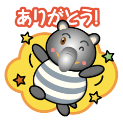 [LINEスタンプ] もっちりバクちゃん