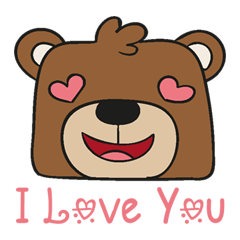 [LINEスタンプ] Cute Bear Love