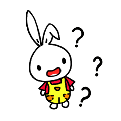 [LINEスタンプ] a rabbit with overalls