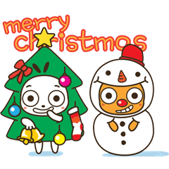 [LINEスタンプ] happy christmas with myong＆haedung