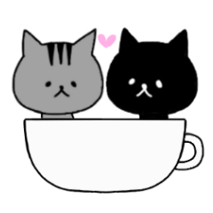 [LINEスタンプ] ななくろにゃんにゃん