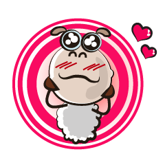 [LINEスタンプ] Enthusiasm Fluffy-white Sheep and Friend