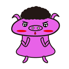 [LINEスタンプ] brave little pig