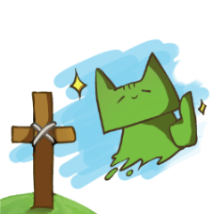 [LINEスタンプ] 緑の猫