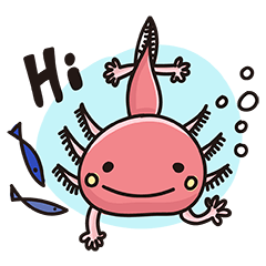 [LINEスタンプ] Alien baby-Axolotlの画像（メイン）