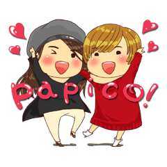 [LINEスタンプ] 元気☆パピコ娘の日常