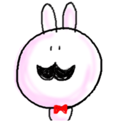 [LINEスタンプ] 目が点。うさぎ