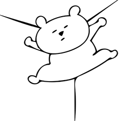 [LINEスタンプ] やる気のないくま
